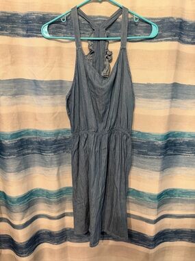 Womens Blue Pullover One-Piece dress/tunic